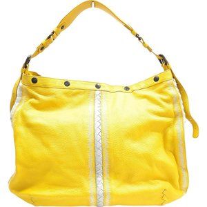 611203U Bottega Veneta Shoulder Bag Yellow Leather
